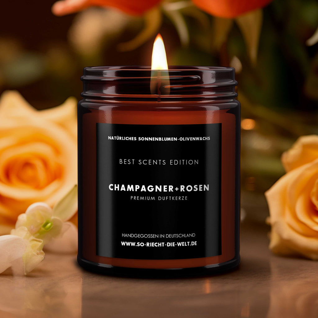 Champagner & Rosen Kerze - Best Scents Edition